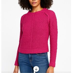 Umgee sweater fuzzy knit hot pink small